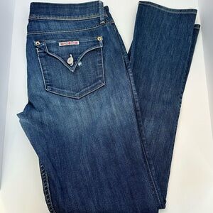 Hudson jeans, with signature button-flap back pockets and union jack logo